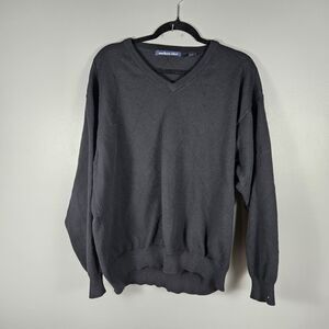 Vintage Northern Isles Mens 2xl‎ XXL Argyle Black Cotton Sweater Grandpa Dad